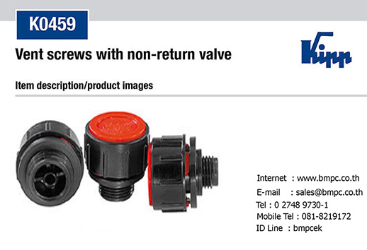 Plastic vent screw with check valve, oil  vent plug, Disc spring